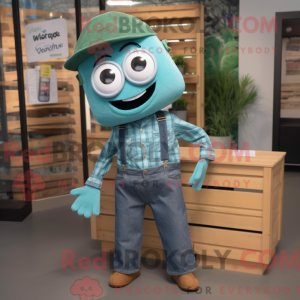 Teal Zucchini mascot...