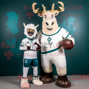 Hvid Irish Elk maskot...
