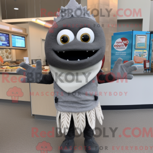 Postava maskota Grey Fish...