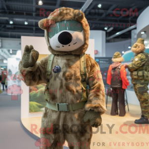 Fantasia de mascote Para Commando com macaquinho e luvas sem dedos - Mascotes do Para Commando - REBROKO_311841 - RedBrokoly.com