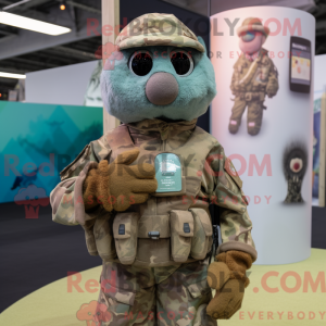 Fantasia de mascote Para Commando com macaquinho e luvas sem dedos - Mascotes do Para Commando - REBROKO_311843 - RedBrokoly.com