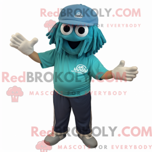 Teal Jellyfish mascot...