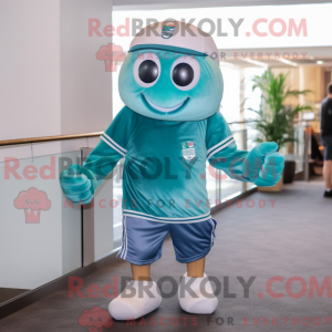 Teal Jellyfish mascot...