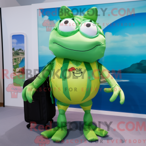 Grøn Krabbe maskot kostume...