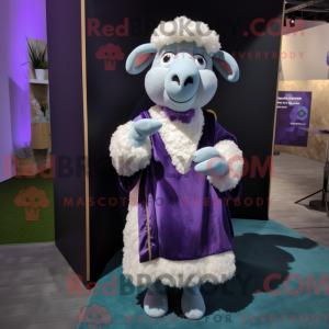 Purple Sheep mascot costume...