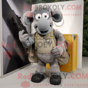 Gray Ram-maskotdraktfigur...