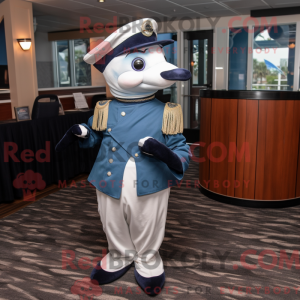 Navy Dolphin mascot costume...