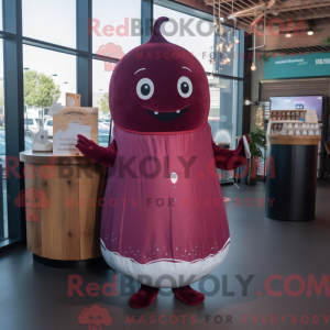 Maroon Narwhal mascot...