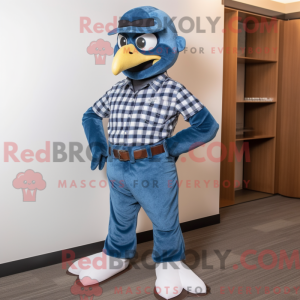 Blue Hawk-maskotdraktfigur...
