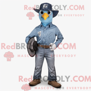 Blue Hawk-maskotdraktfigur...