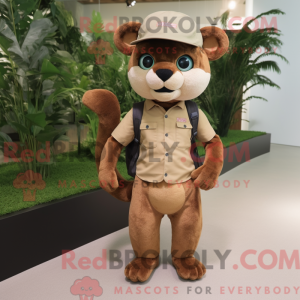 Brun Jaguarundi maskot...