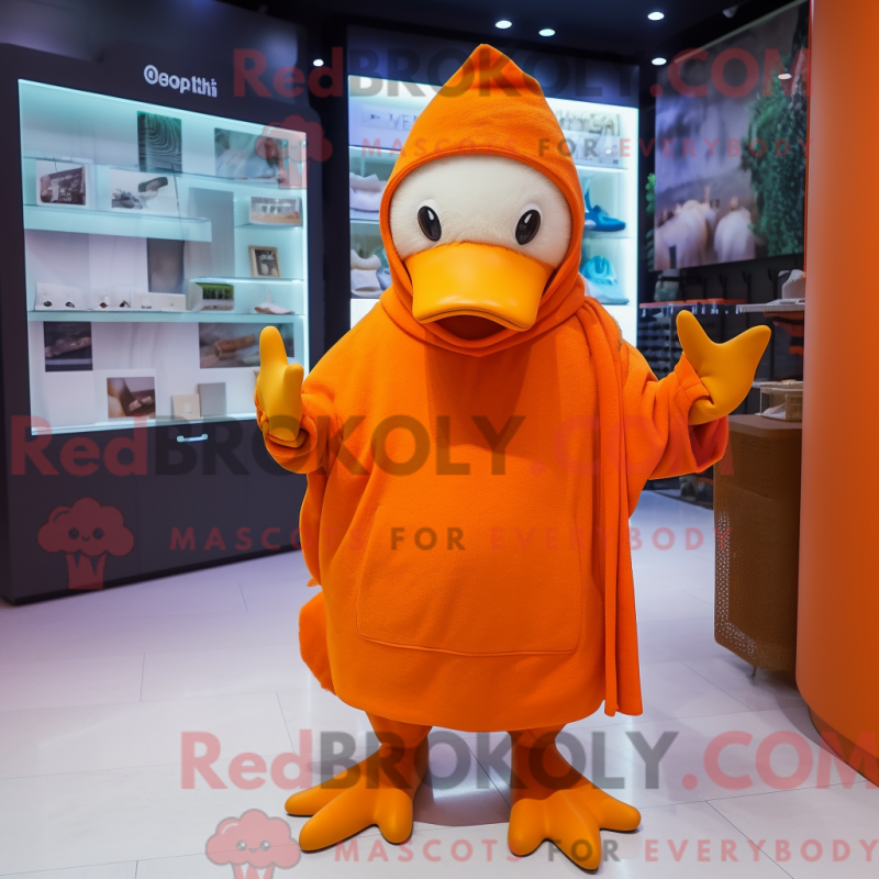 Fantasia de mascote de gansos laranja com moletom e xales - Mascotes gansos - REBROKO_311957 - RedBrokoly.com