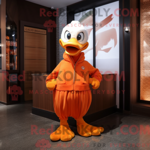 Orange Geese maskot drakt...