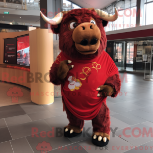 Red Buffalo maskot kostume...