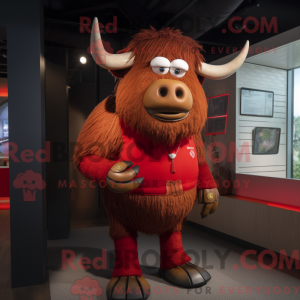 Red Buffalo mascot costume...