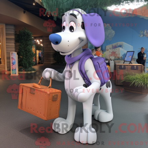 Lavender Dog mascot costume...