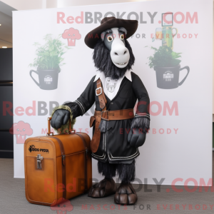 Sort Boer Goat maskot...