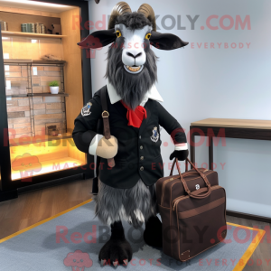 Sort Boer Goat maskot...