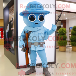 Sky Blue Sniper maskot...