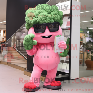 Pink Broccoli maskot...