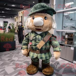 Mascotte de soldat vert de...
