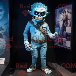 Blue Undead mascottekostuum...