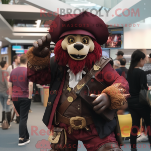 Maroon Pirate maskot...