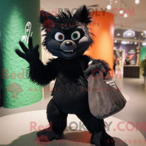 Sort Chupacabra maskot...