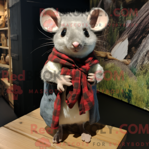 Grå Dormus maskot kostume...