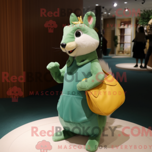 Grønt egern maskot kostume...