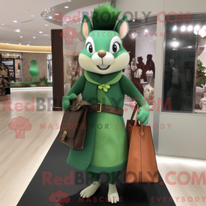 Grønt egern maskot kostume...