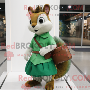 Grønt egern maskot kostume...