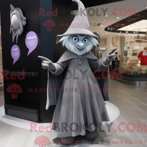 Gray Witch S Hat mascot...