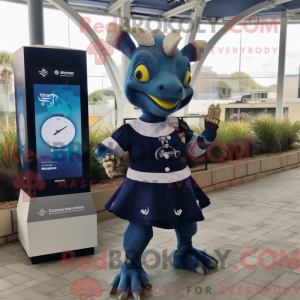 Navy Triceratops maskot...