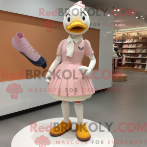 Peach Goose mascottekostuum...