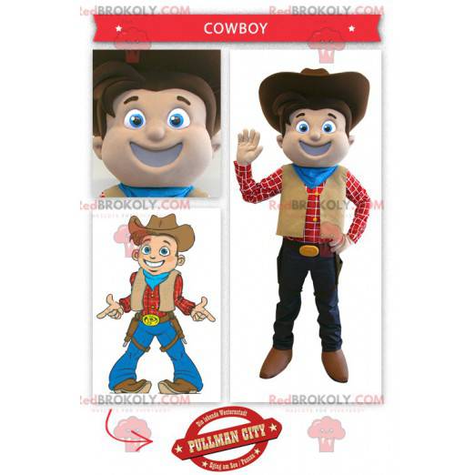 Mascota de vaquero sonriente - Redbrokoly.com