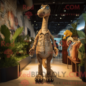 Brown Brachiosaurus mascot...