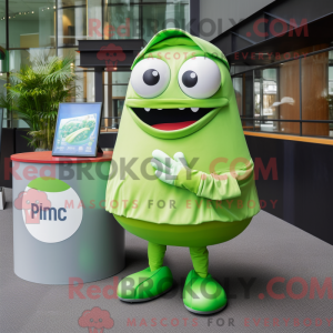 Postava maskota Lime Green...