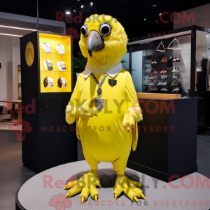 Lemon Yellow Falcon mascot...