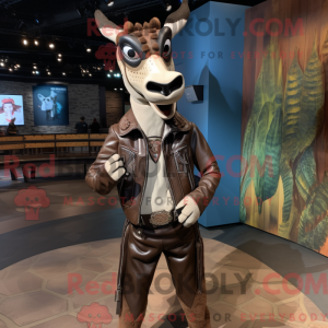 Creme Okapi maskot kostume...