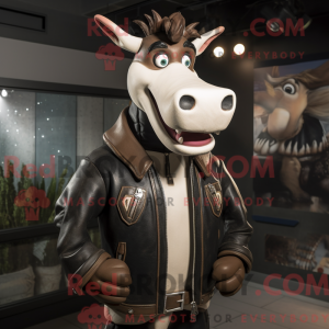 Cream Okapi mascot costume...