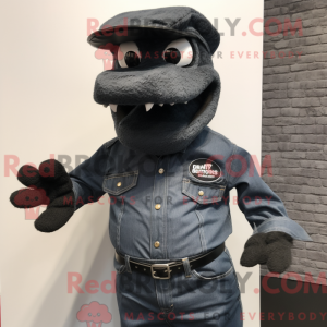 Sort Hydra maskot kostume...