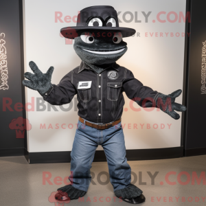 Zwart Hydra-mascottekostuum...