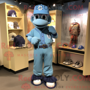 Blue Baseball Glove maskot...
