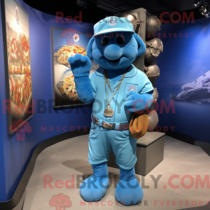 Blauwe honkbalhandschoen...