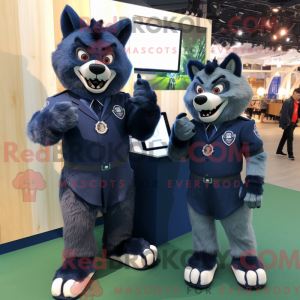 Navy Werewolf mascot...