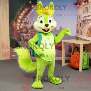 Postava maskota Lime Green...
