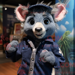 Navy Aye-Aye maskot kostume...