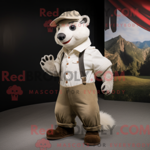 White Badger maskot kostume...