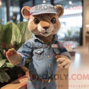 Cream Jaguarundi mascot...